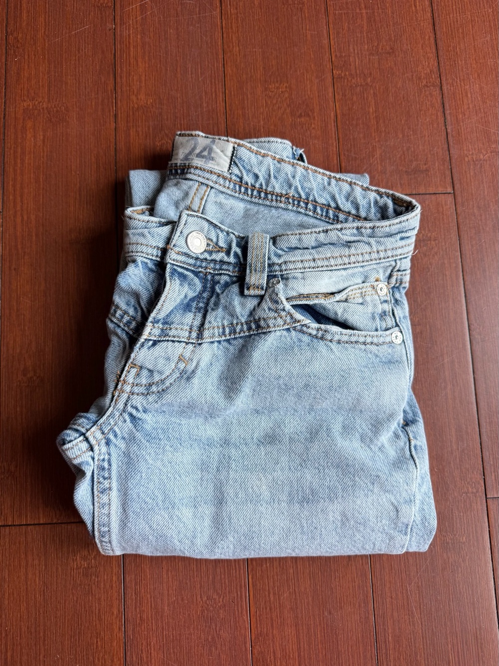 We The Free Light Wash Low Rise Straight Leg Jeans - Size 24